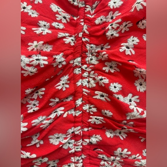 Zara Bright Pink floral crop top size large 🌸 - Picture 5 of 8